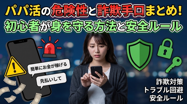 パパ活の危険性と詐欺手口まとめ!初心者が身を守る方法と安全ルール